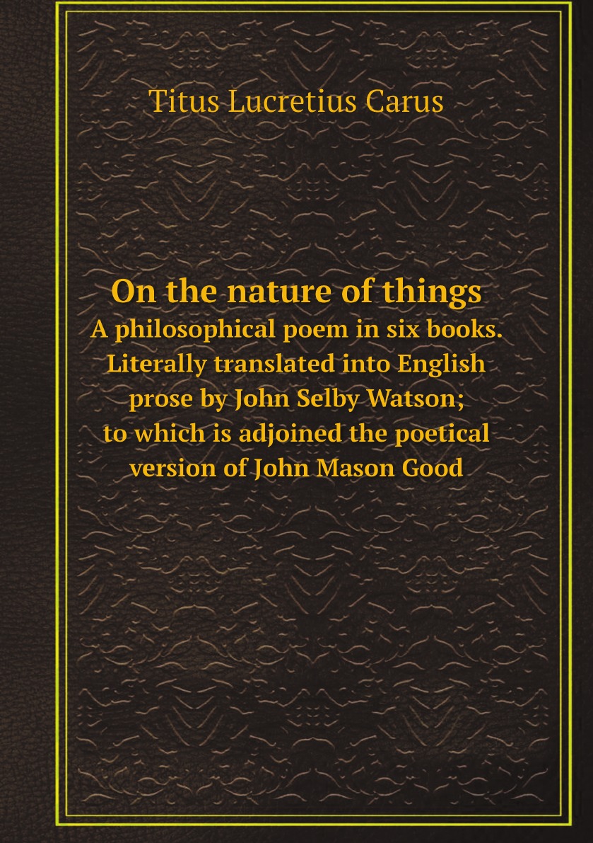 

On the nature of things
