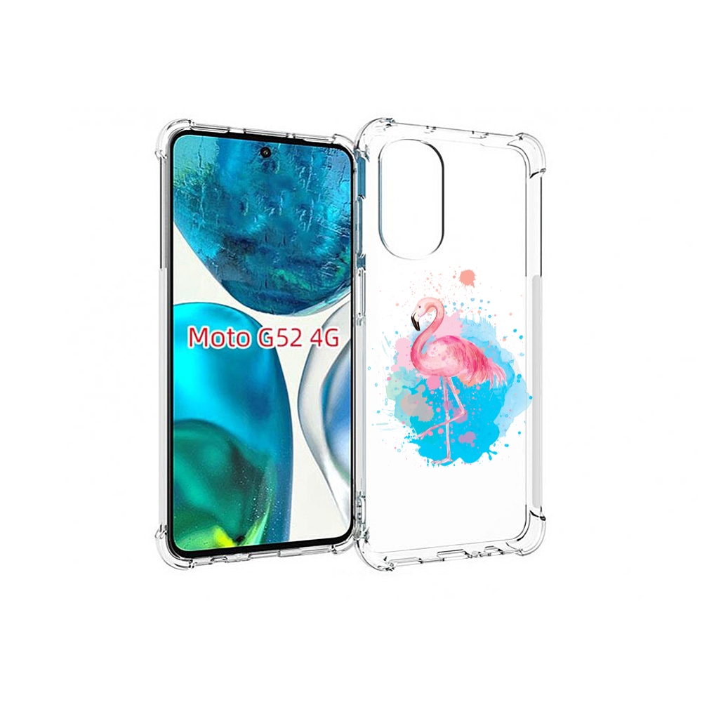 

Чехол MyPads акварельное-фламинго для Motorola Moto G82 / Moto G52, Прозрачный, Tocco