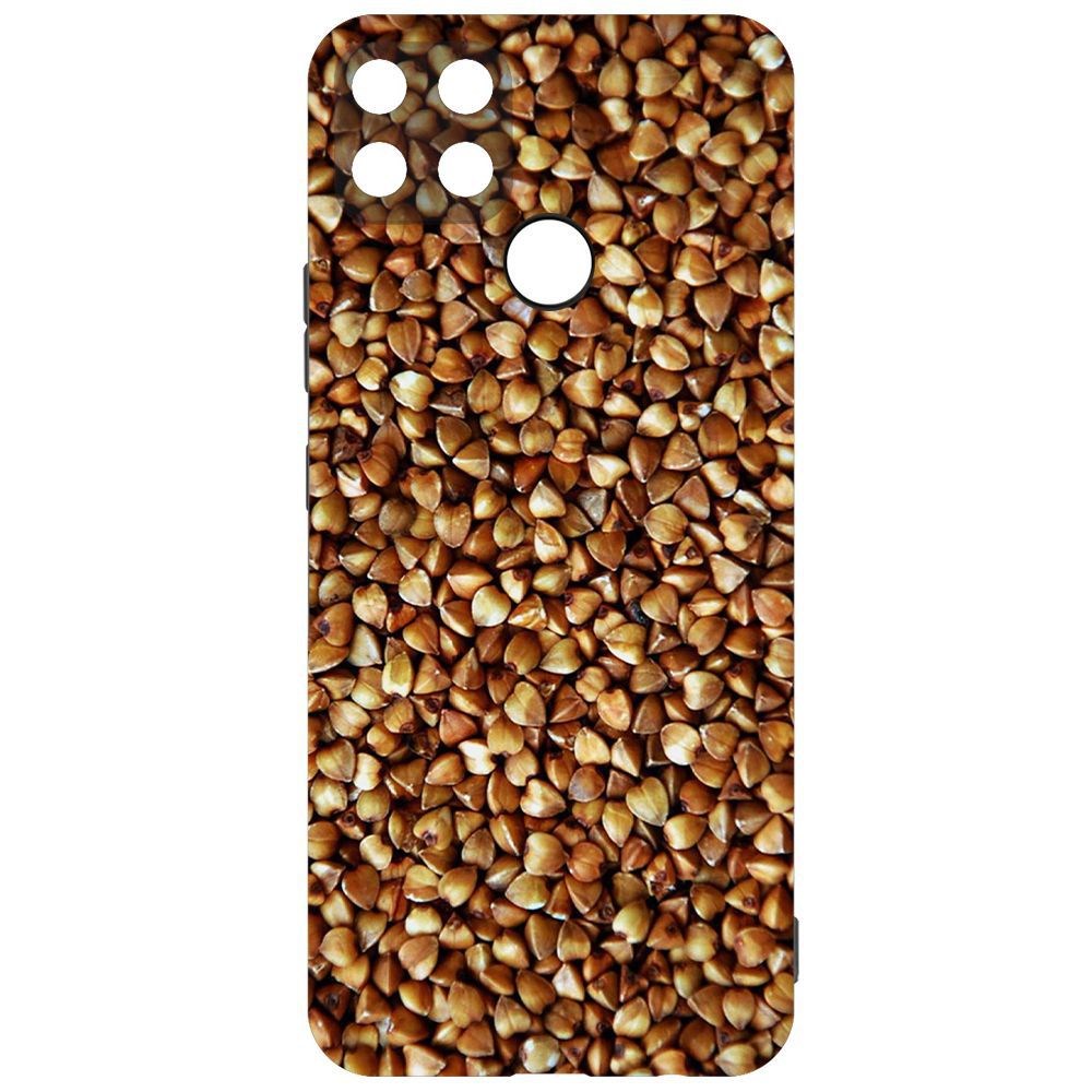 

Чехол-накладка Krutoff Soft Case Гречка для Realme C25/C25s, Черный