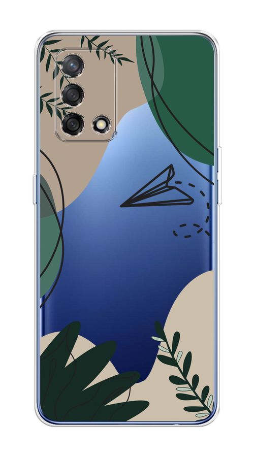 

Чехол на OPPO A74 4G/F19 "Secret Garden", Зеленый;бежевый;черный, 256050-1