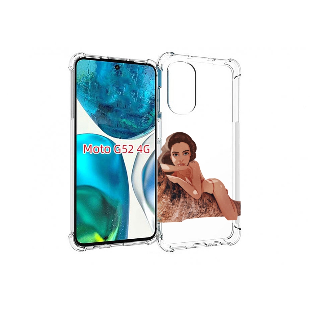 

Чехол MyPads амазонка-на-дереве для Motorola Moto G82 / Moto G52, Прозрачный, Tocco