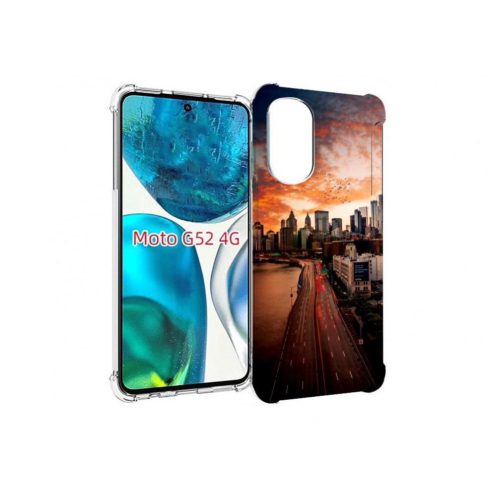 

Чехол MyPads американский город фото для Motorola Moto G82 / Moto G52, Прозрачный, Tocco