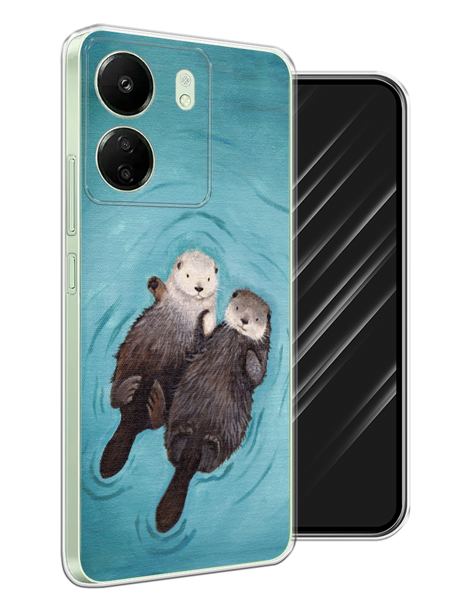 

Чехол Awog на Xiaomi Redmi 13C, Poco C65 "Парочка бобров", Голубой, 320650-1