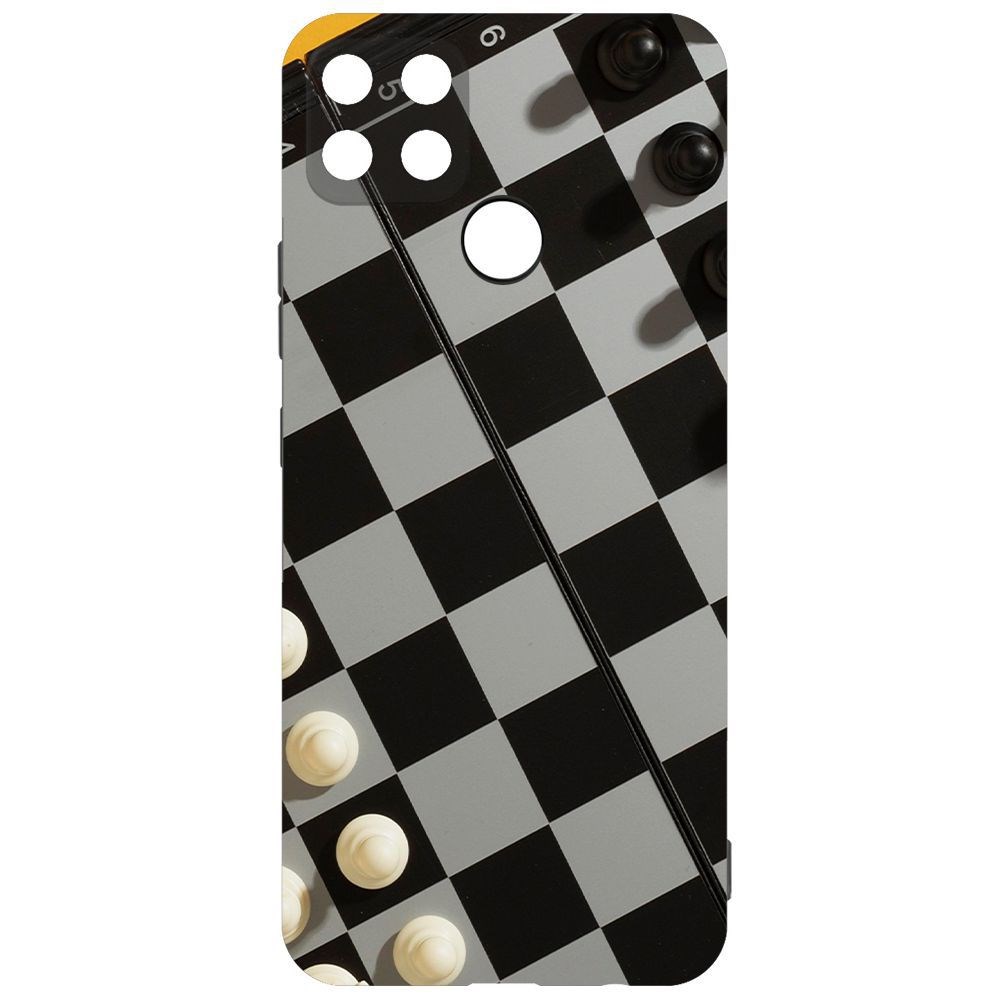 

Чехол-накладка Krutoff Soft Case Шахматы для Realme C25/C25s, Черный