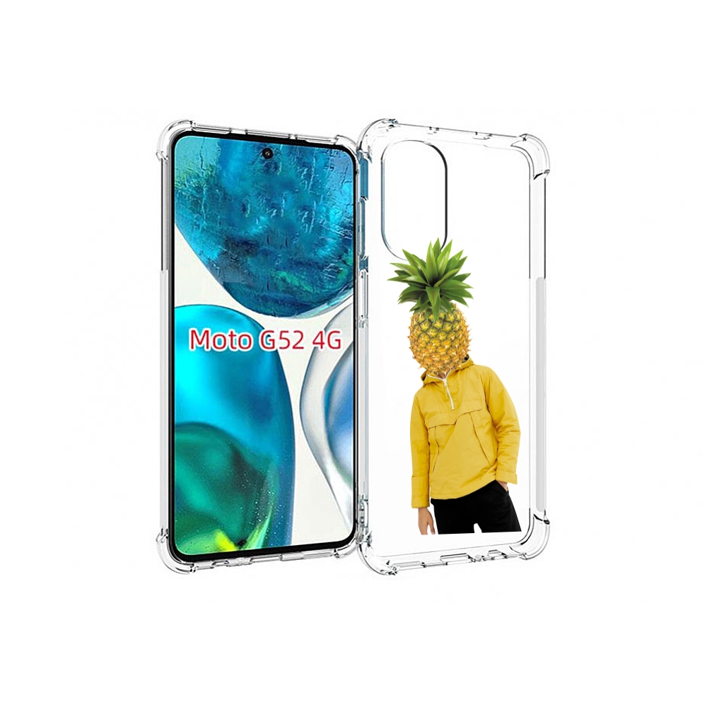 

Чехол MyPads ананасовая-голова для Motorola Moto G82 / Moto G52, Прозрачный, Tocco
