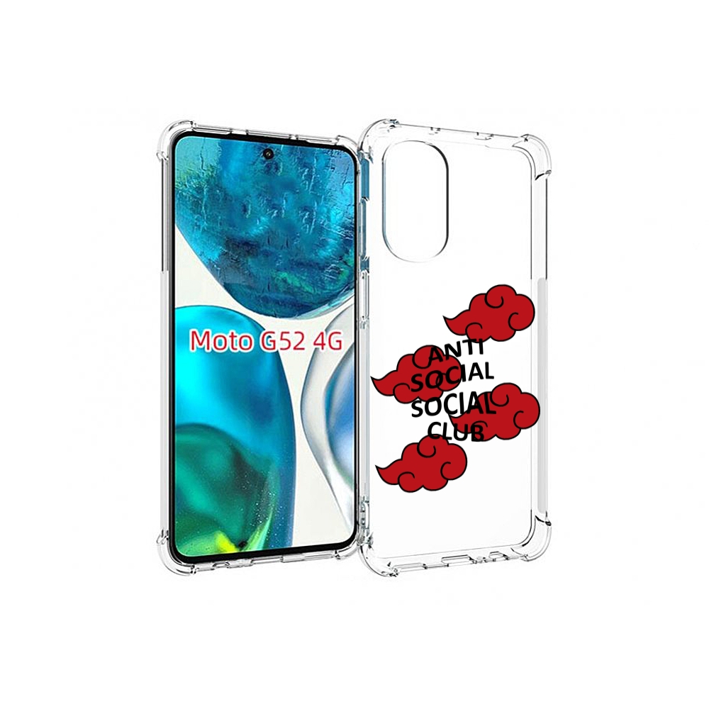 

Чехол MyPads анти-социал-социал-клаб для Motorola Moto G82 / Moto G52, Прозрачный, Tocco