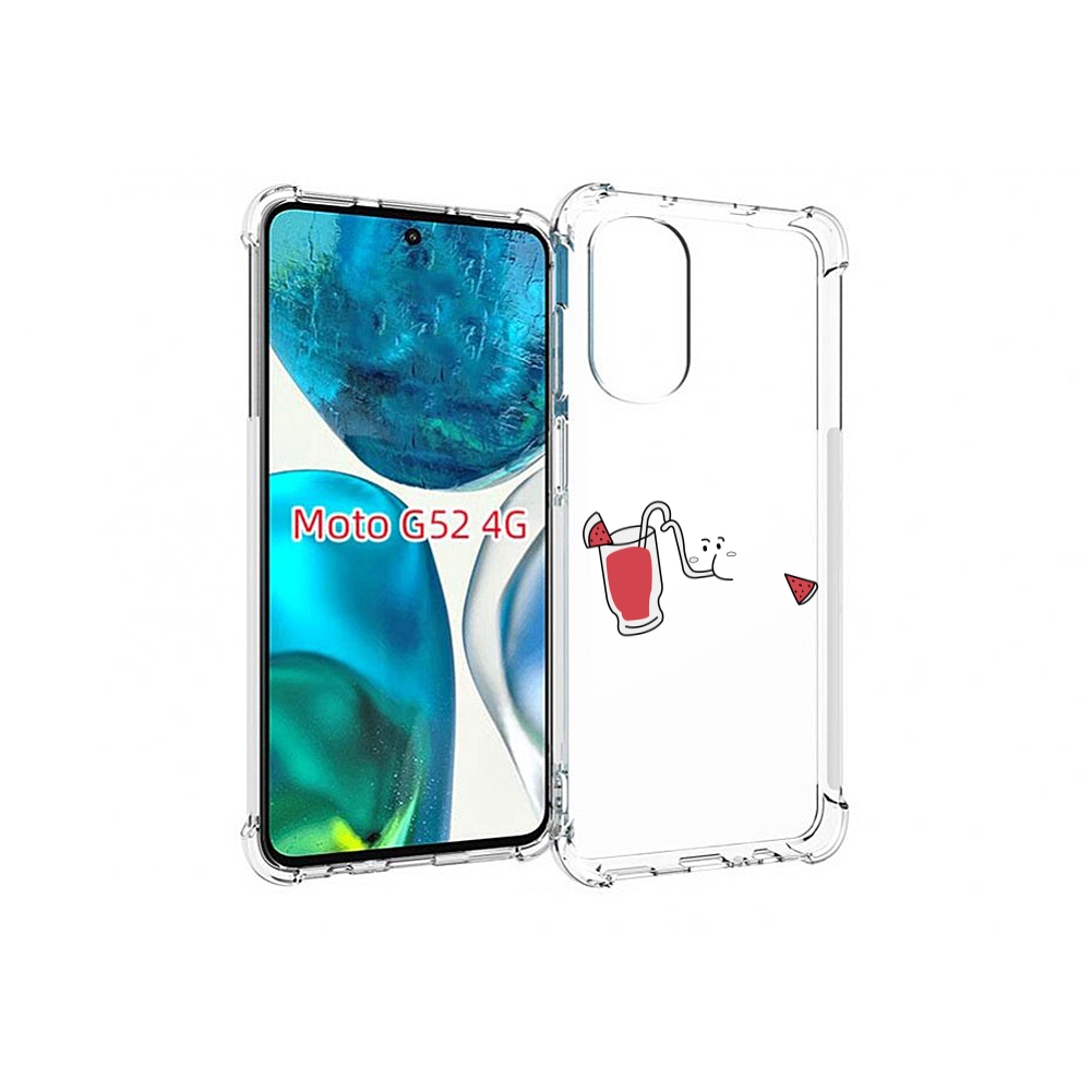 

Чехол MyPads арбузный-напиток для Motorola Moto G82 / Moto G52, Прозрачный, Tocco