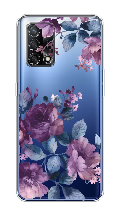 

Чехол на OPPO A74 4G/F19 "Purple Blossoms", Синий;фиолетовый, 256050-1