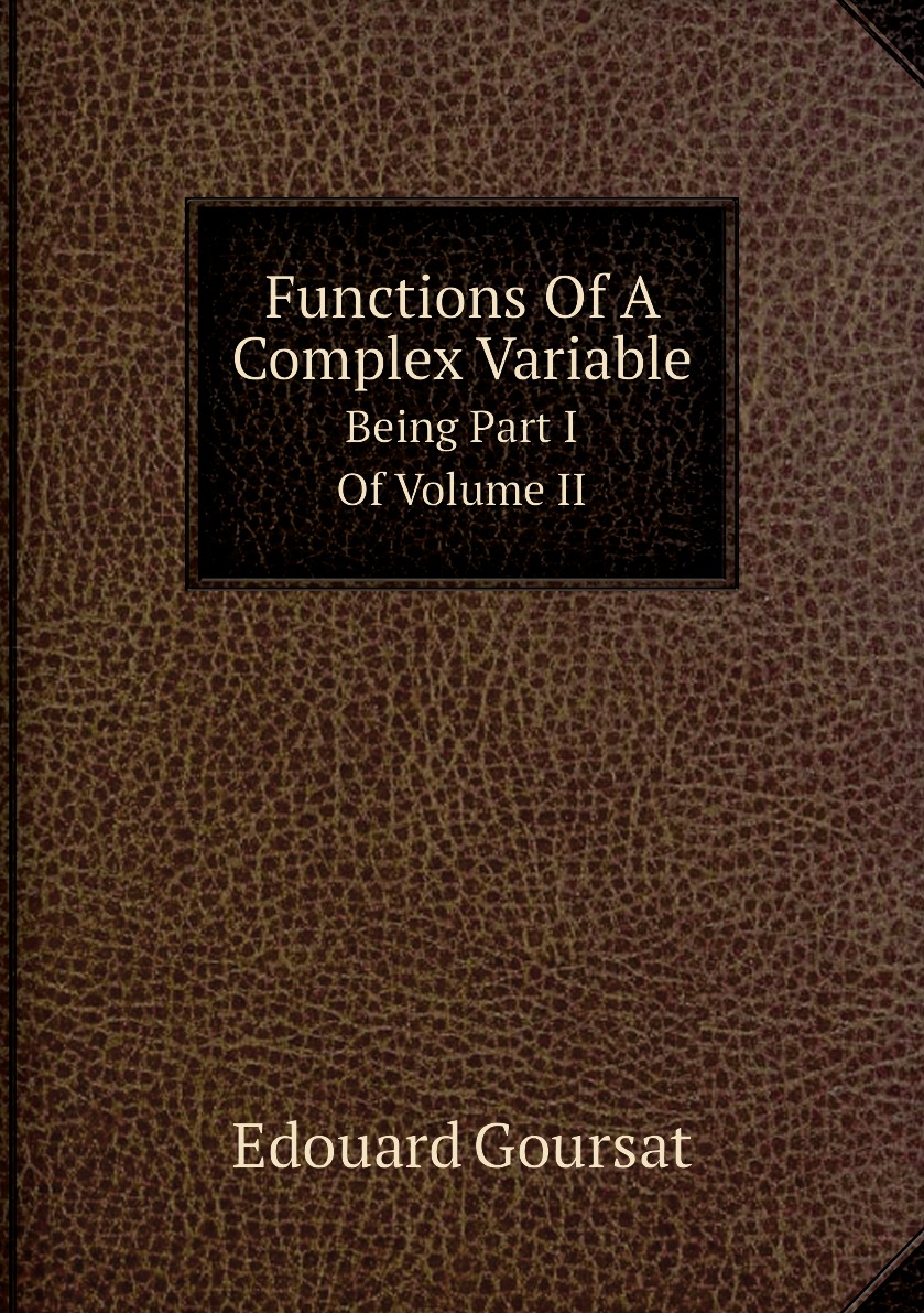 

Functions Of A Complex Variable