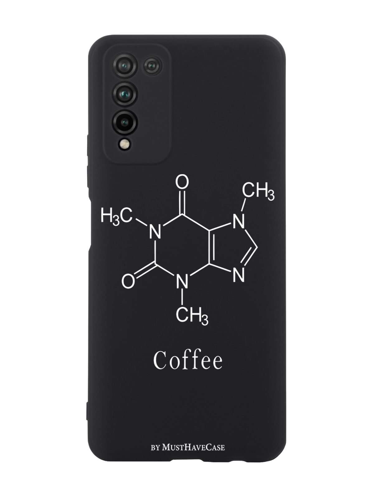 

Чехол MustHaveCase для Honor 10X Lite Молекула кофе черный, Черный;белый