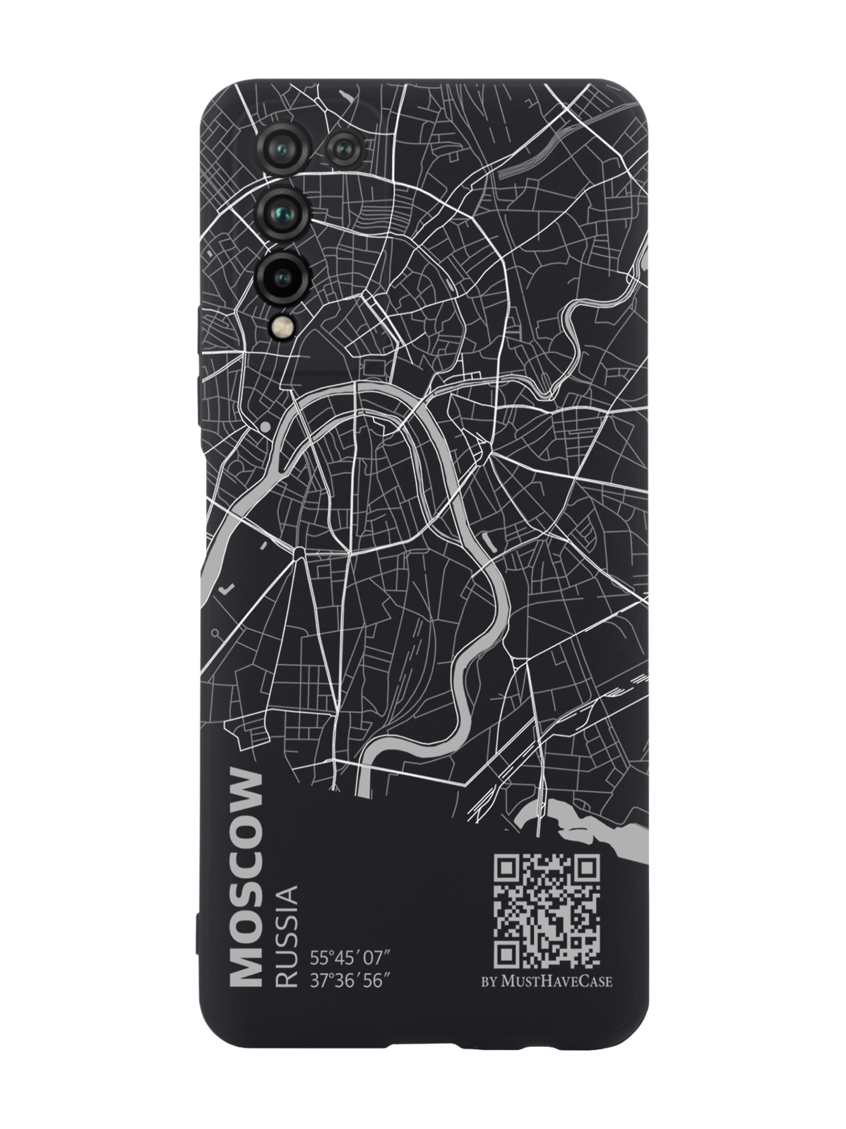 

Чехол MustHaveCase для Honor 10X Lite Карта Москвы черный, Серый;черный