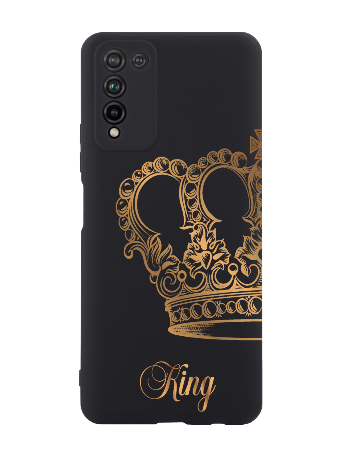 

Чехол MustHaveCase для Honor 10X Lite Парный чехол корона King черный, Черный;золотистый