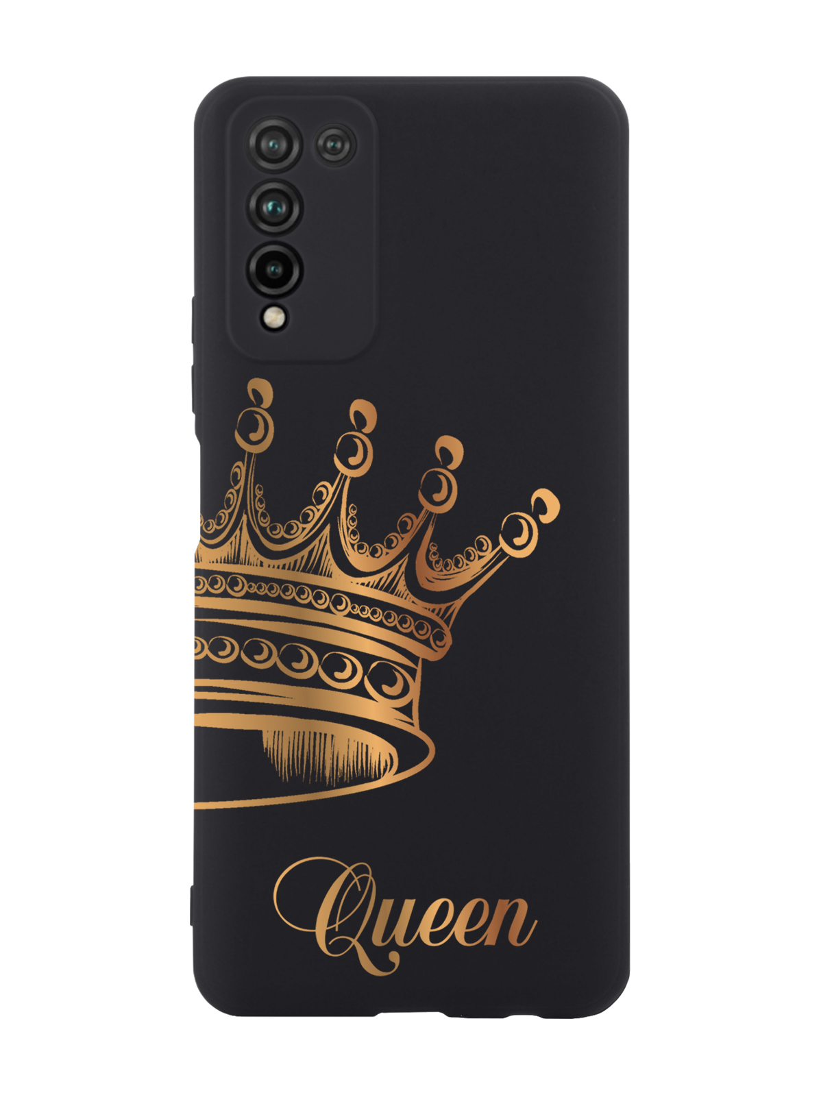 

Чехол MustHaveCase для Honor 10X Lite Парный чехол корона Queen черный, Черный;золотистый