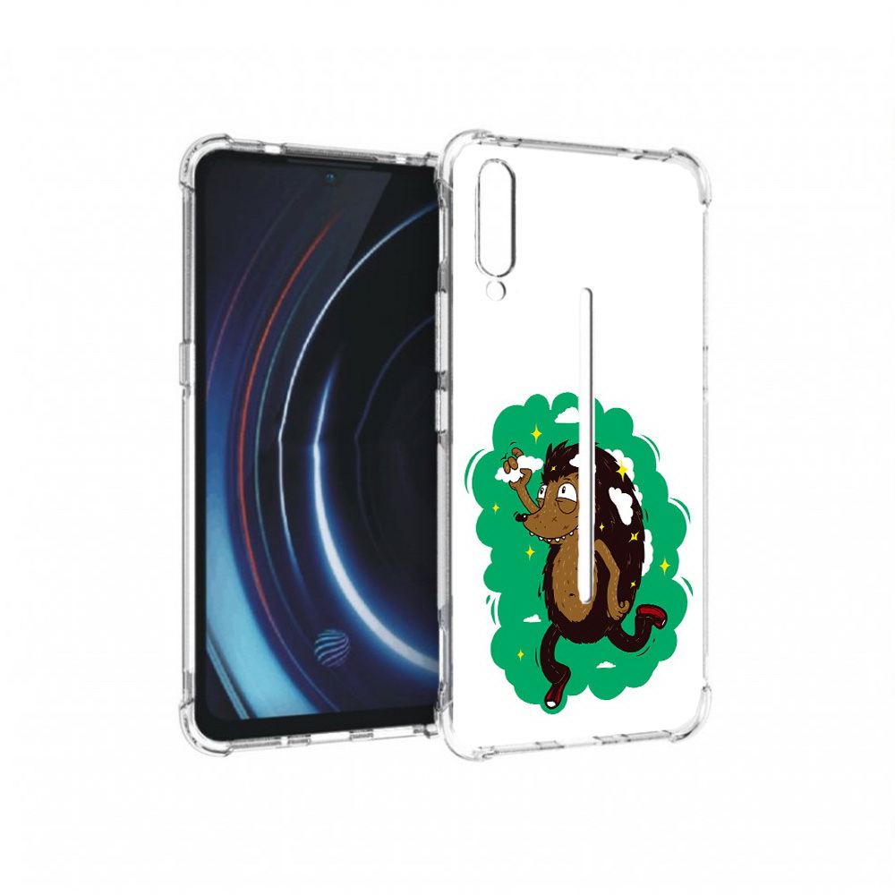 

Чехол MyPads Tocco для Vivo iQOO Ежик в облаках (PT226955.389.77), Прозрачный, Tocco
