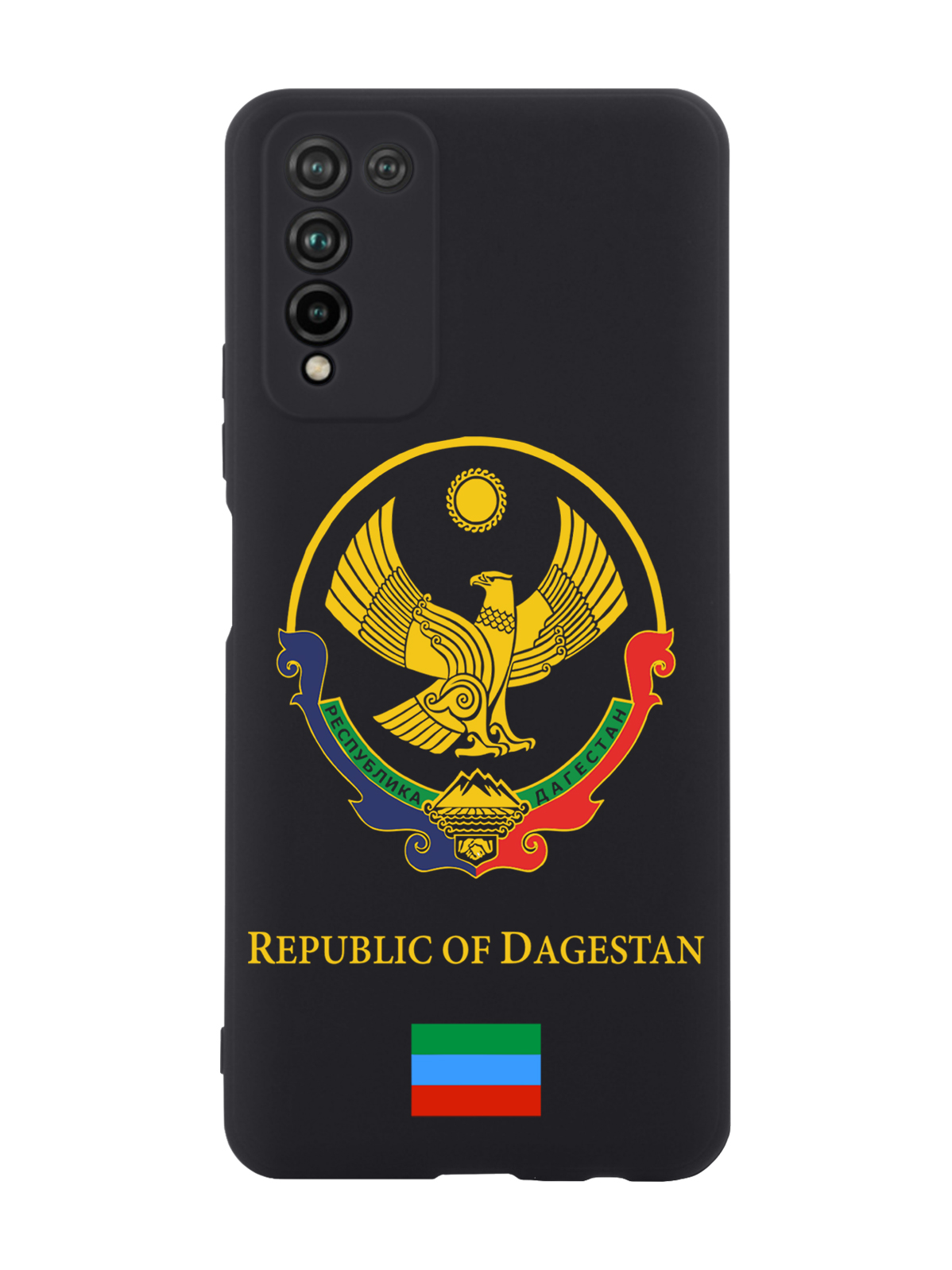 

Чехол SignumCase для Honor 10X Lite Герб Дагестана черный, Разноцветный