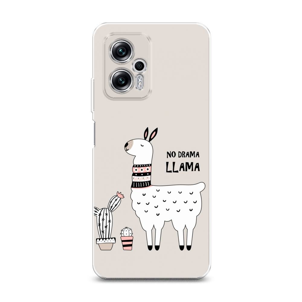 фото Силиконовый чехол "no drama llama" на xiaomi redmi note 11t pro awog