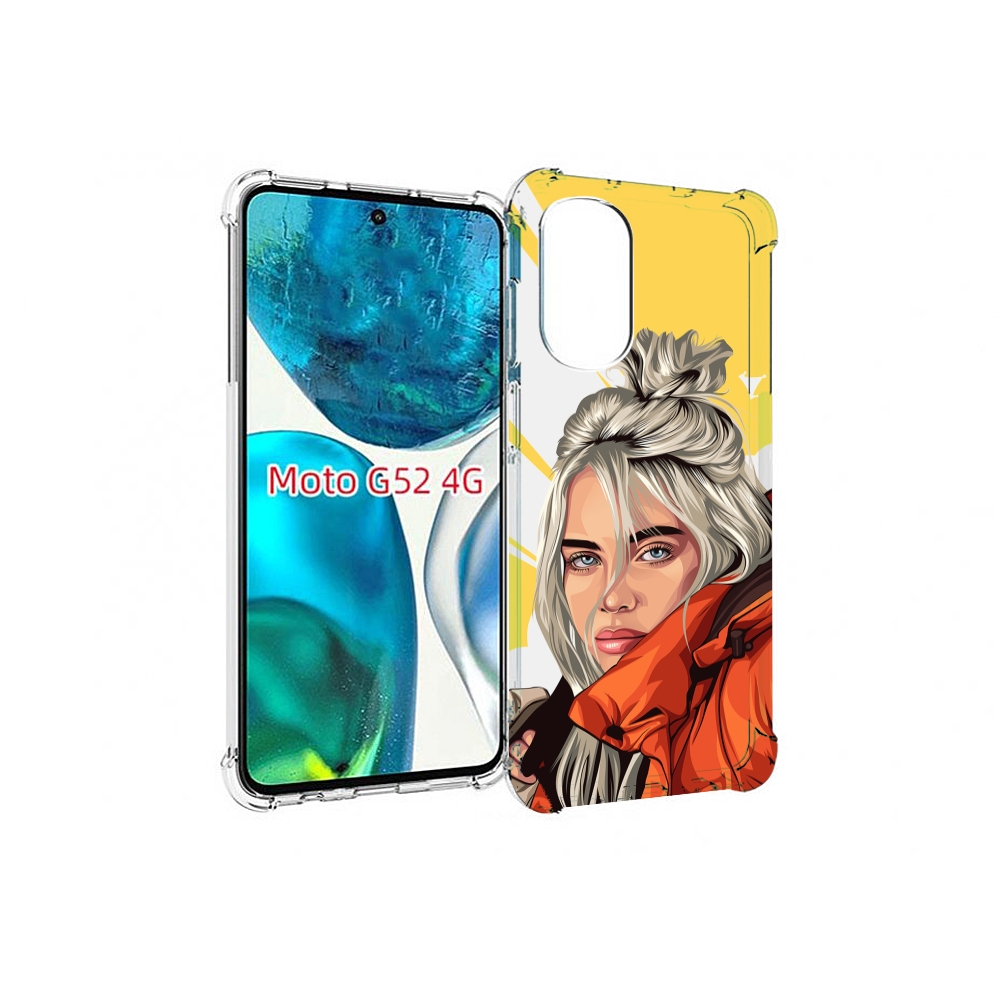 

Чехол MyPads билли-айлиш-в-куртке для Motorola Moto G82 / Moto G52, Прозрачный, Tocco