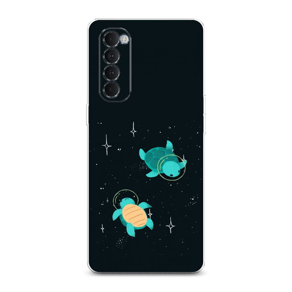 

Чехол Awog на Oppo Reno 4 Pro "Черепашки космонавты", Разноцветный, 258950-4