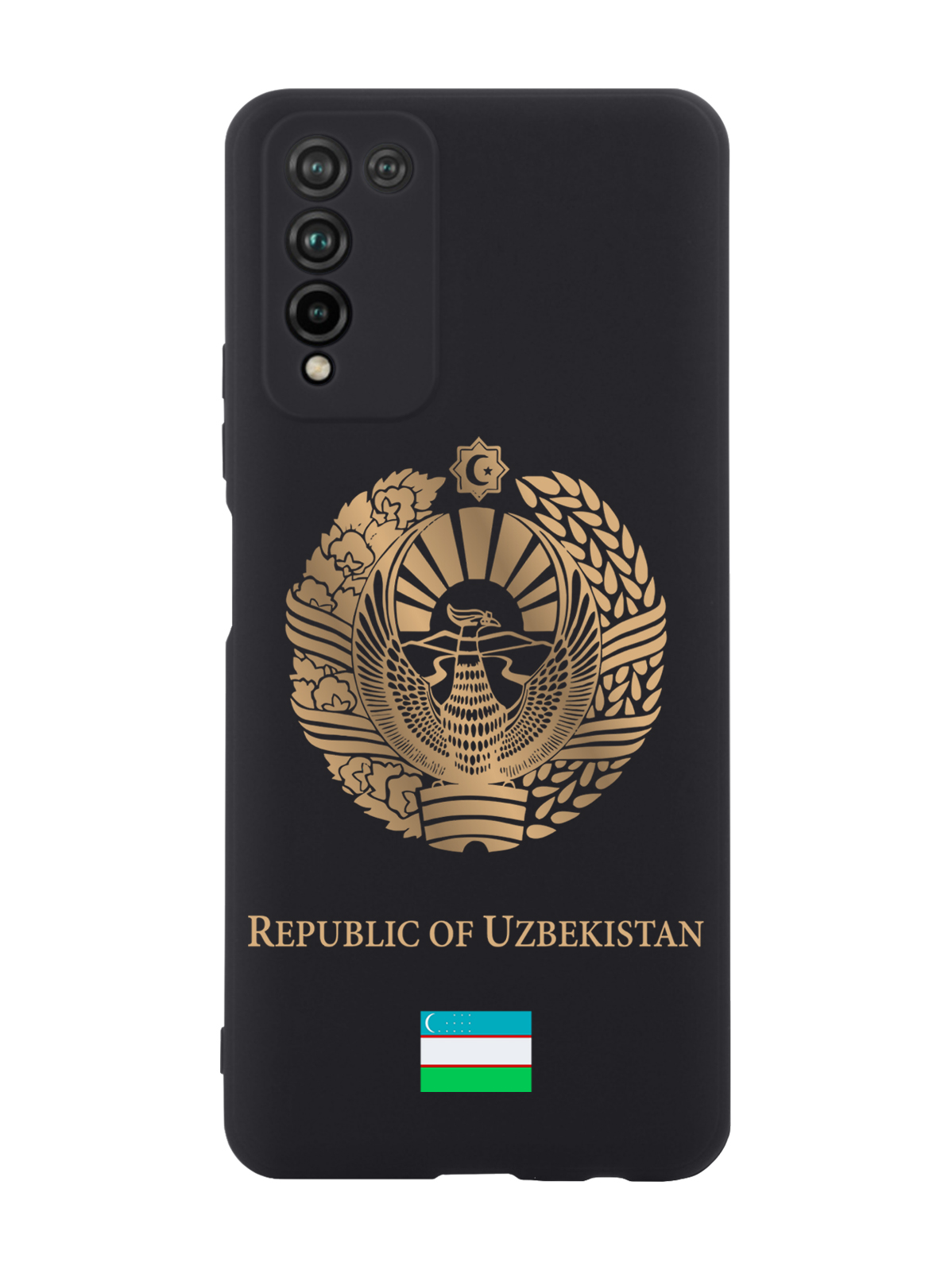 

Чехол SignumCase для Honor 10X Lite Золотой Герб Узбекистана черный, Золотистый;черный