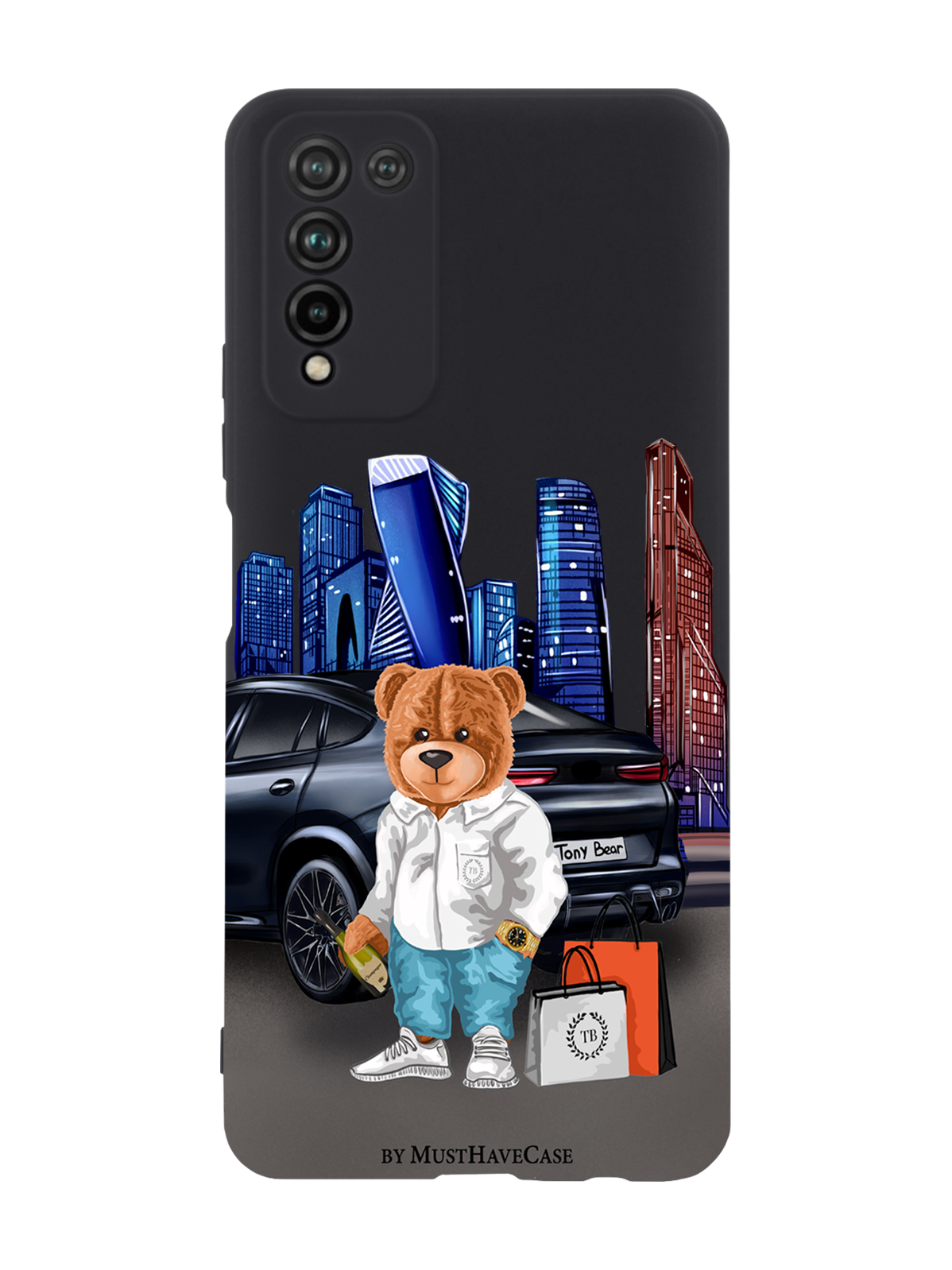 

Чехол MustHaveCase для Honor 10X Lite Tony Moscow city/ Тони Москва Сити черный, Черный;синий;коричневый