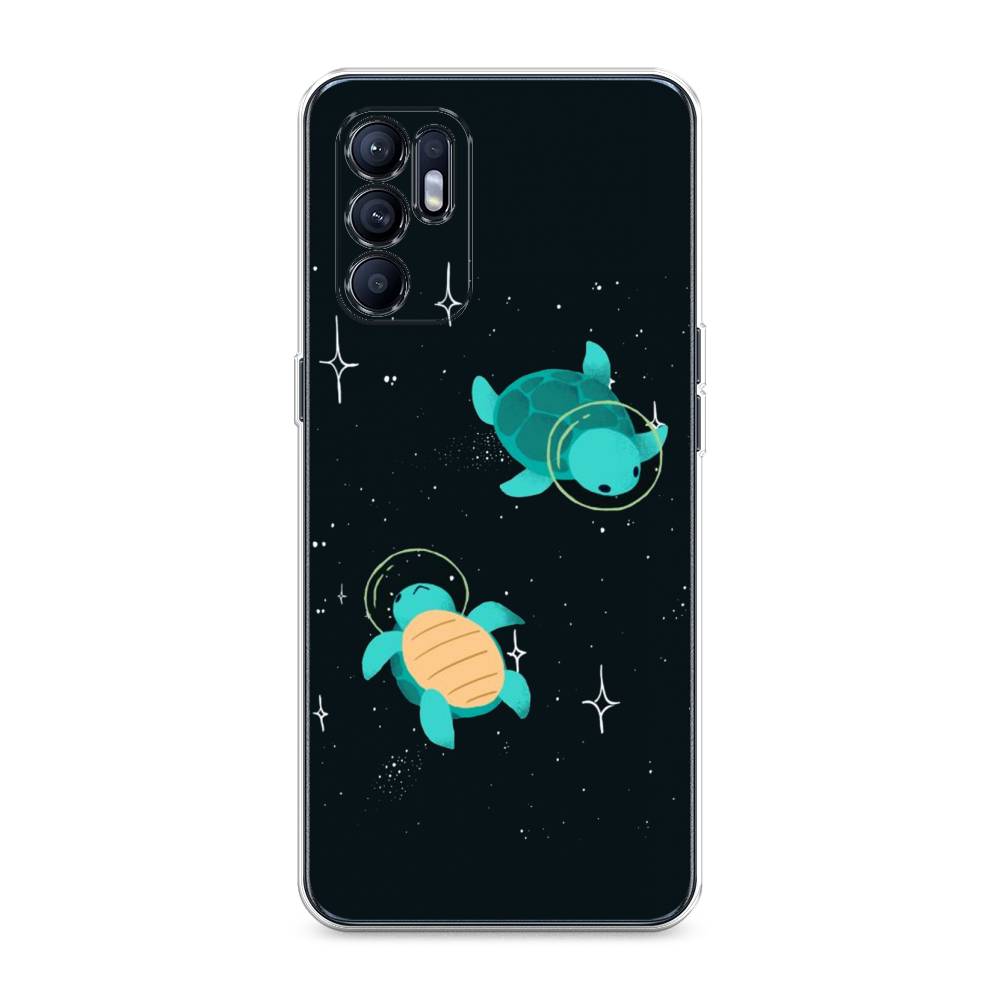 

Чехол Awog на Oppo Reno 6 4G "Черепашки космонавты", Разноцветный, 257850-4