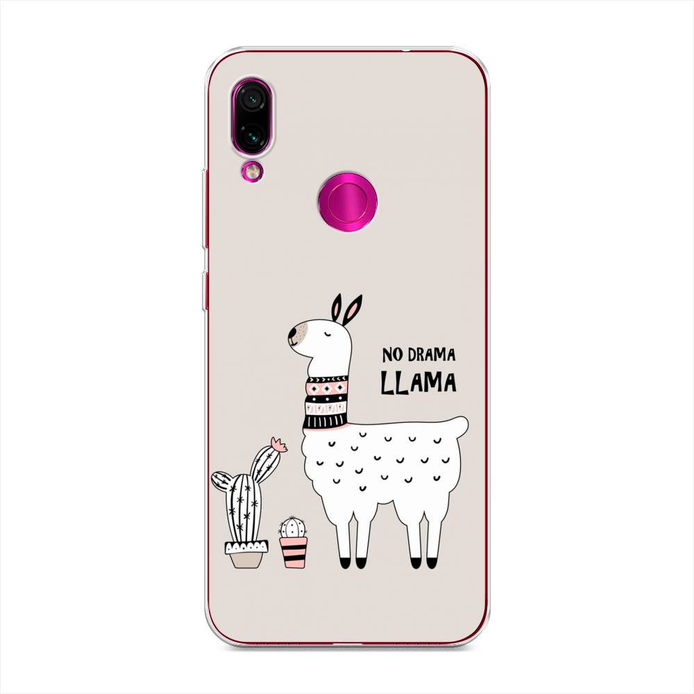 

Чехол Awog на Xiaomi Redmi Note 7 "No drama LLama", Разноцветный, 34750-2