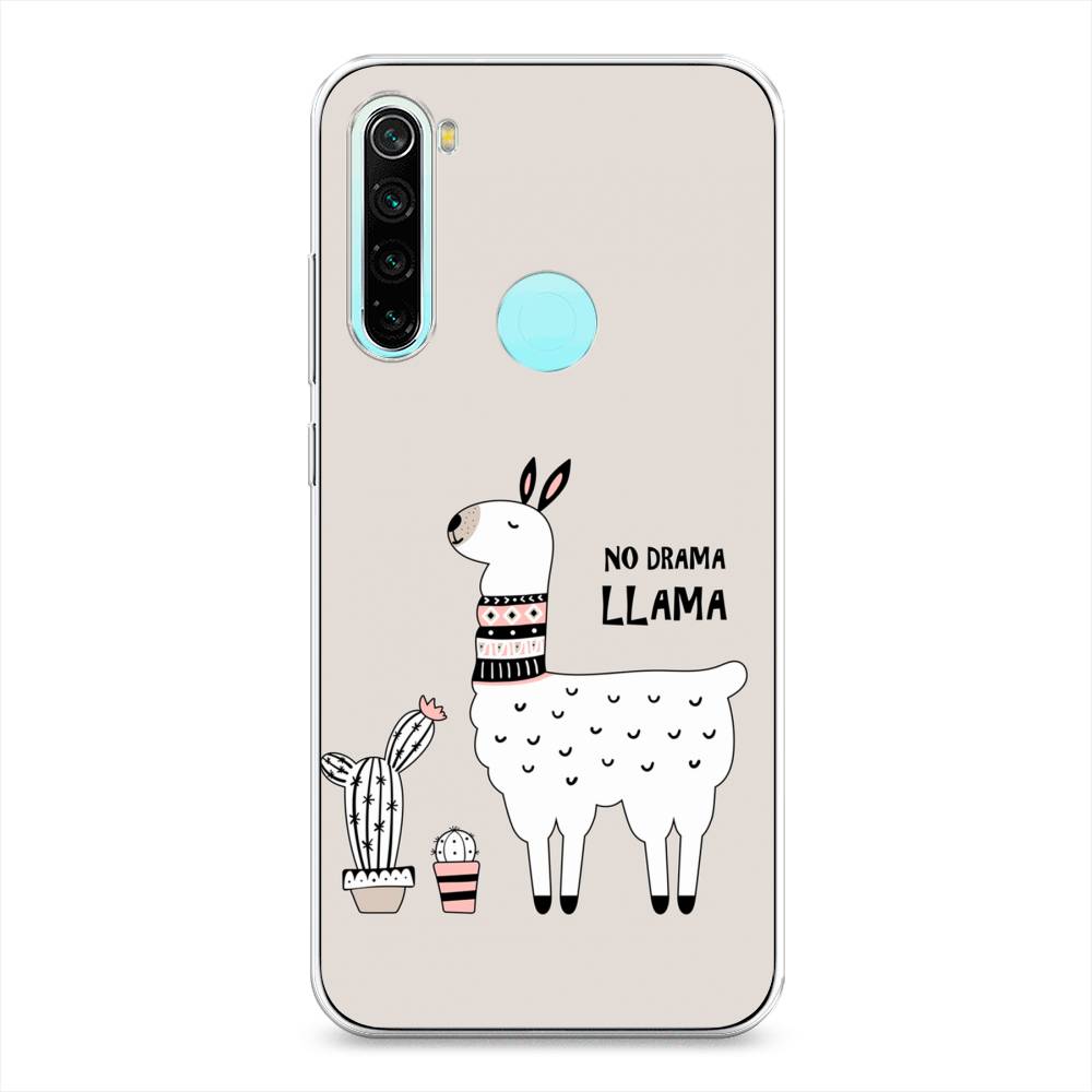 фото Силиконовый чехол "no drama llama" на xiaomi redmi note 8 awog