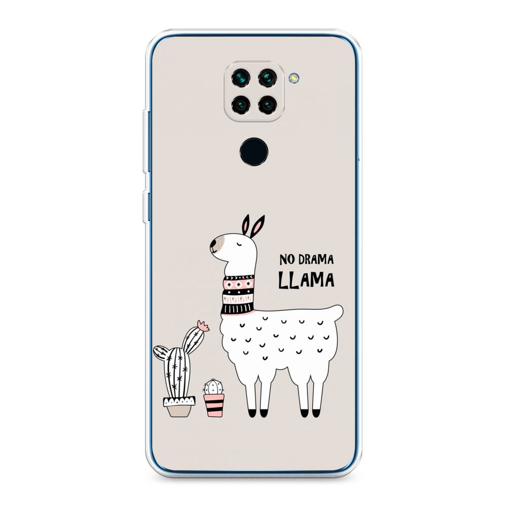 фото Силиконовый чехол "no drama llama" на xiaomi redmi note 9 awog