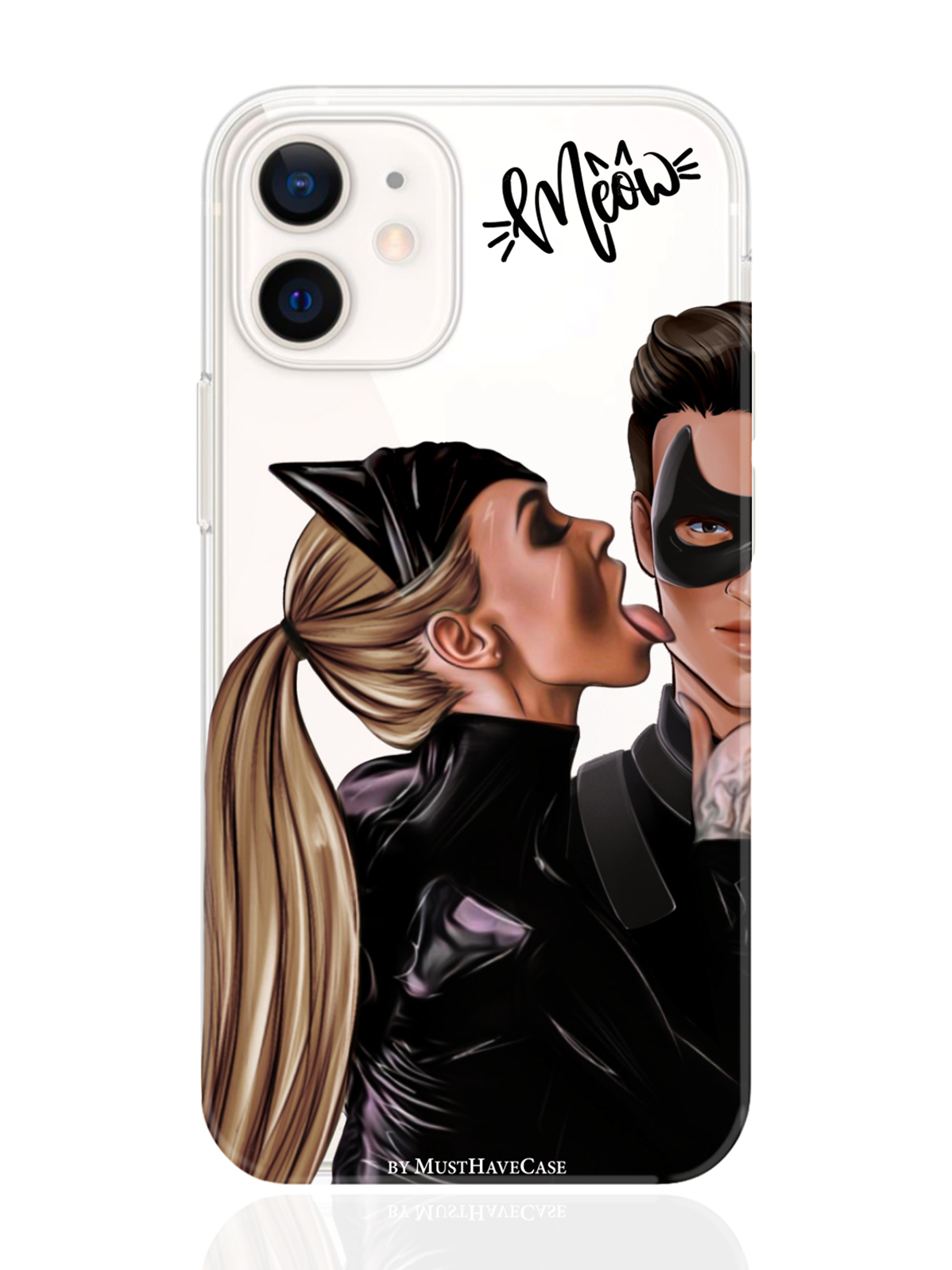 

Чехол MustHaveCase для iPhone 12 Mini Кошечка с парнем, Прозрачный;черный;коричневый, Кошечка с парнем для Apple iPhone 12 mini