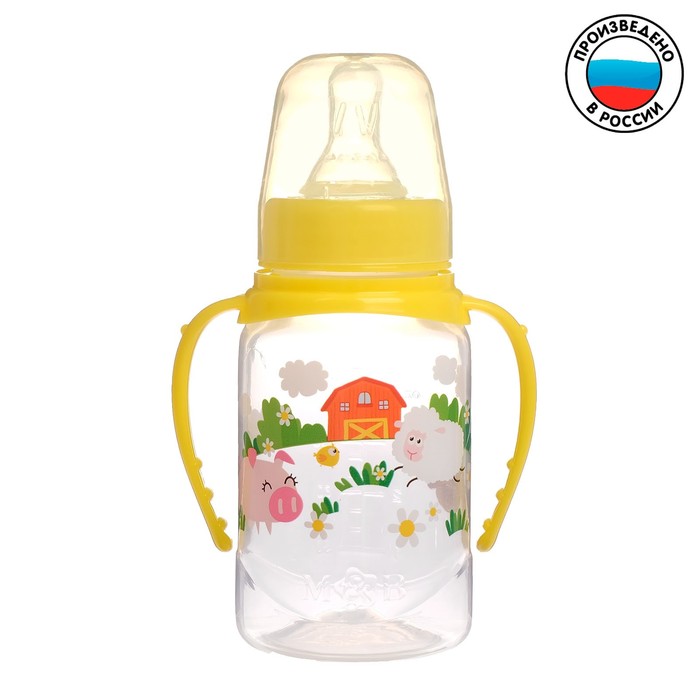 

Бутылочка Mum&Baby для кормления, Весёлая ферма, 150 мл, от 0 мес., жёлтый, Желтый