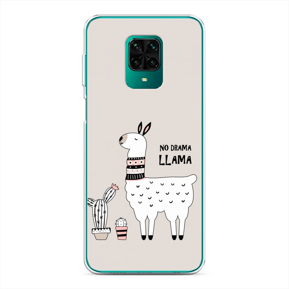 фото Силиконовый чехол "no drama llama" на xiaomi redmi note 9 pro awog