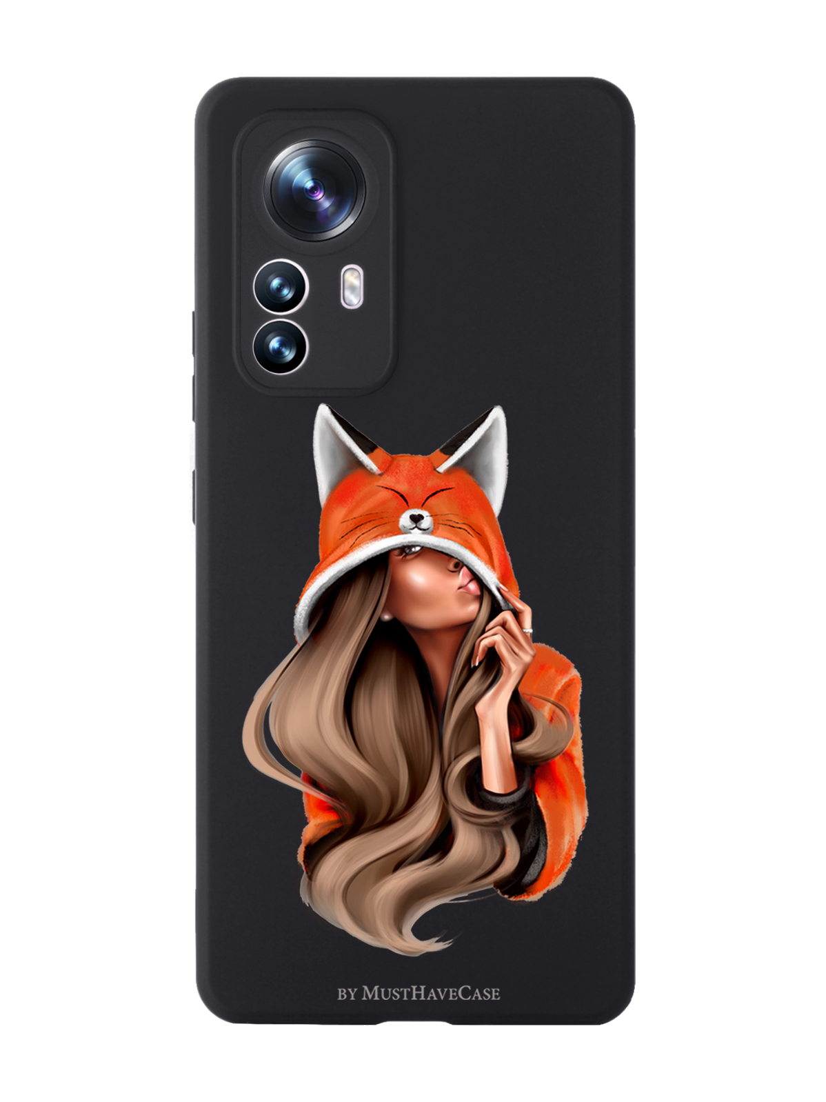 

Чехол MustHaveCase для Xiaomi 12X Foxy Girl/ Лисичка черный, Оранжевый;черный