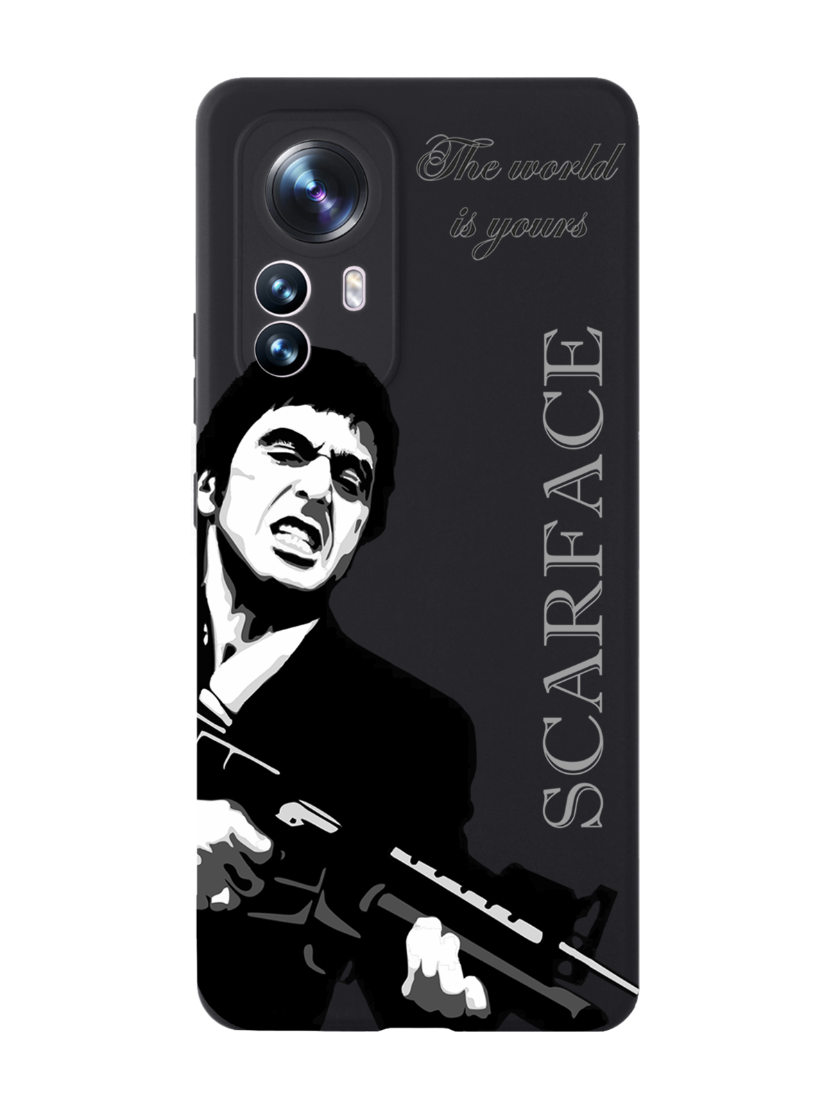 фото Чехол musthavecase для xiaomi 12x scarface tony montana лицо со шрамом черный