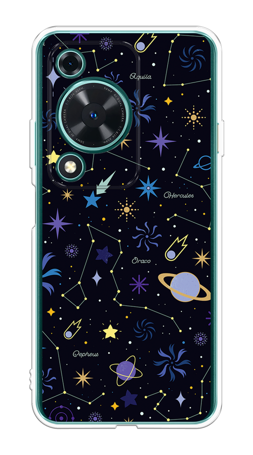 

Чехол на Huawei Nova Y72 "Цветной космос", Желтый, 6123650-1