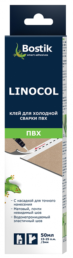 Клей BOSTIK Linocol для холодной сварки швов ПВХ покрытий (50мл) бесцветный