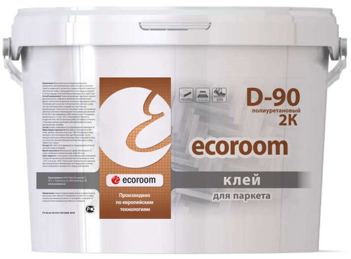 фото Клей ecoroom d-90 полиуретановый для паркета (10кг) экорум