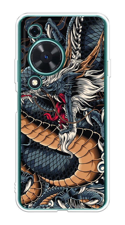 

Чехол на Huawei Nova Y72 "Japanese Dragon", Коричневый;черный;синий, 6123650-1