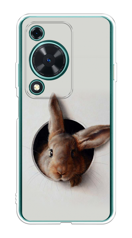 

Чехол на Huawei Nova Y72 "Любопытный кролик", Серый;коричневый, 6123650-1