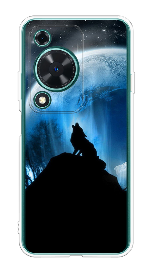 

Чехол на Huawei Nova Y72 "Волк 2", Синий;черный;белый, 6123650-1