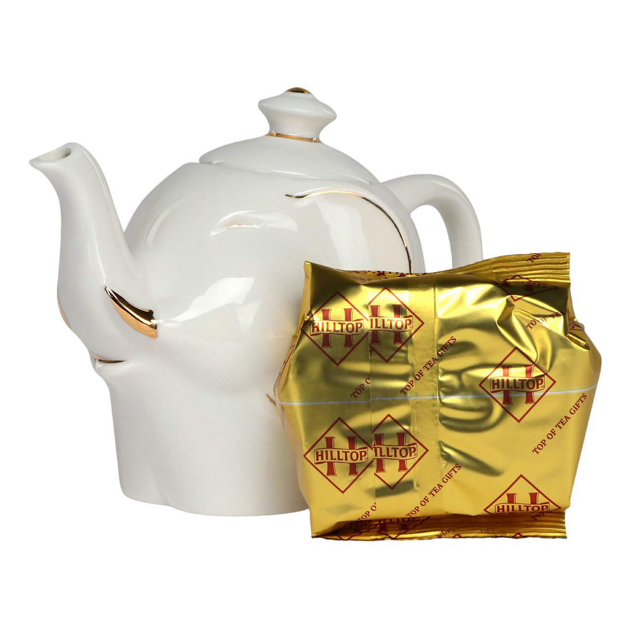 Чай черный Hilltop Слон листовой с чайником 80 г