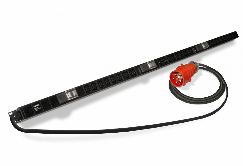 

Блок розеток установка в стойку Hyperline (SHE-18IEC-6BIEC-3V-3PVR), Черный