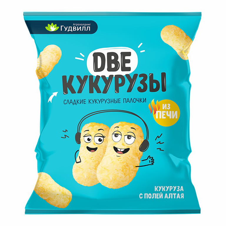 

Кукурузные палочки Гудвилл Две Кукурузы с сахарной пудрой 80 г