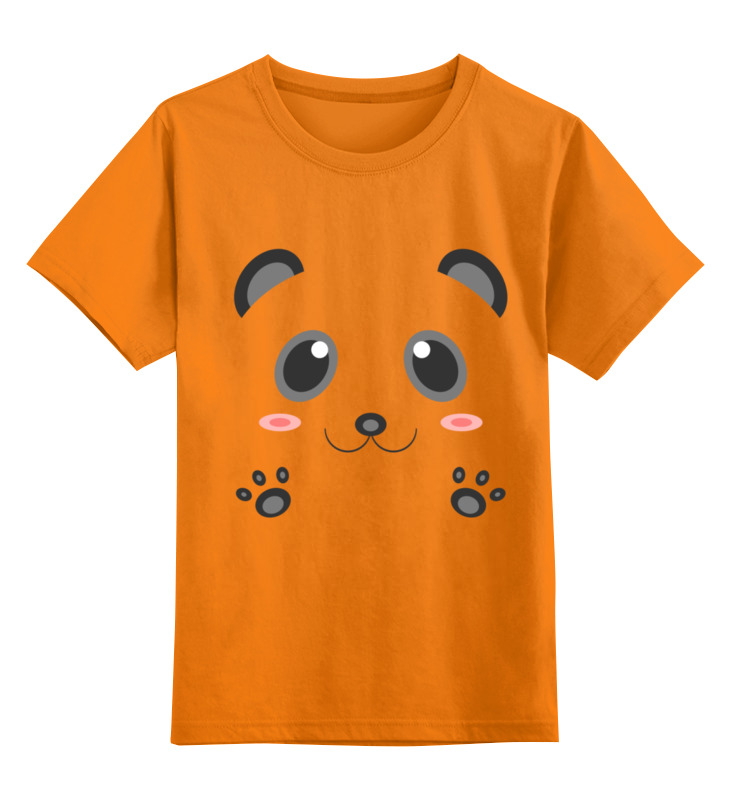 Детская футболка Printio Мишка цв.оранжевый р.140