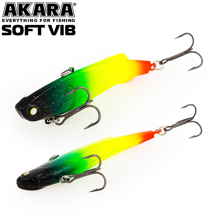 

Воблер Akara раттлин Soft Vib 55 мм 9 гр 1/3 oz 2,2 in A 21, Разноцветный, Soft Vib