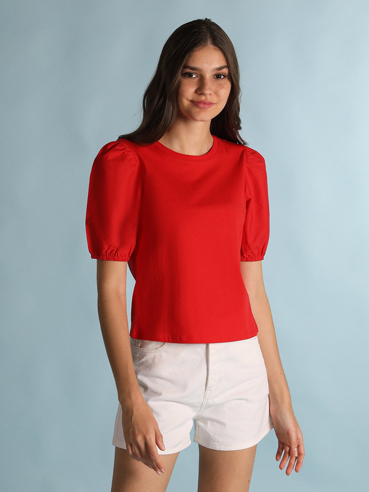 Блуза женская Colins CL1059127_Q1.V1 красная L