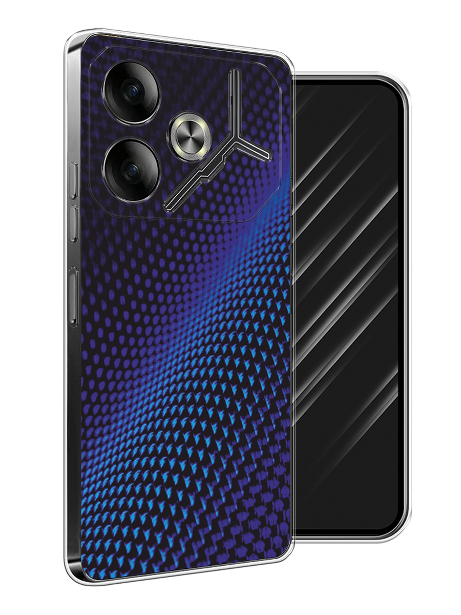 

Чехол Awog на Tecno Pova 6 "Синий карбон", Черный;синий, 305350-1