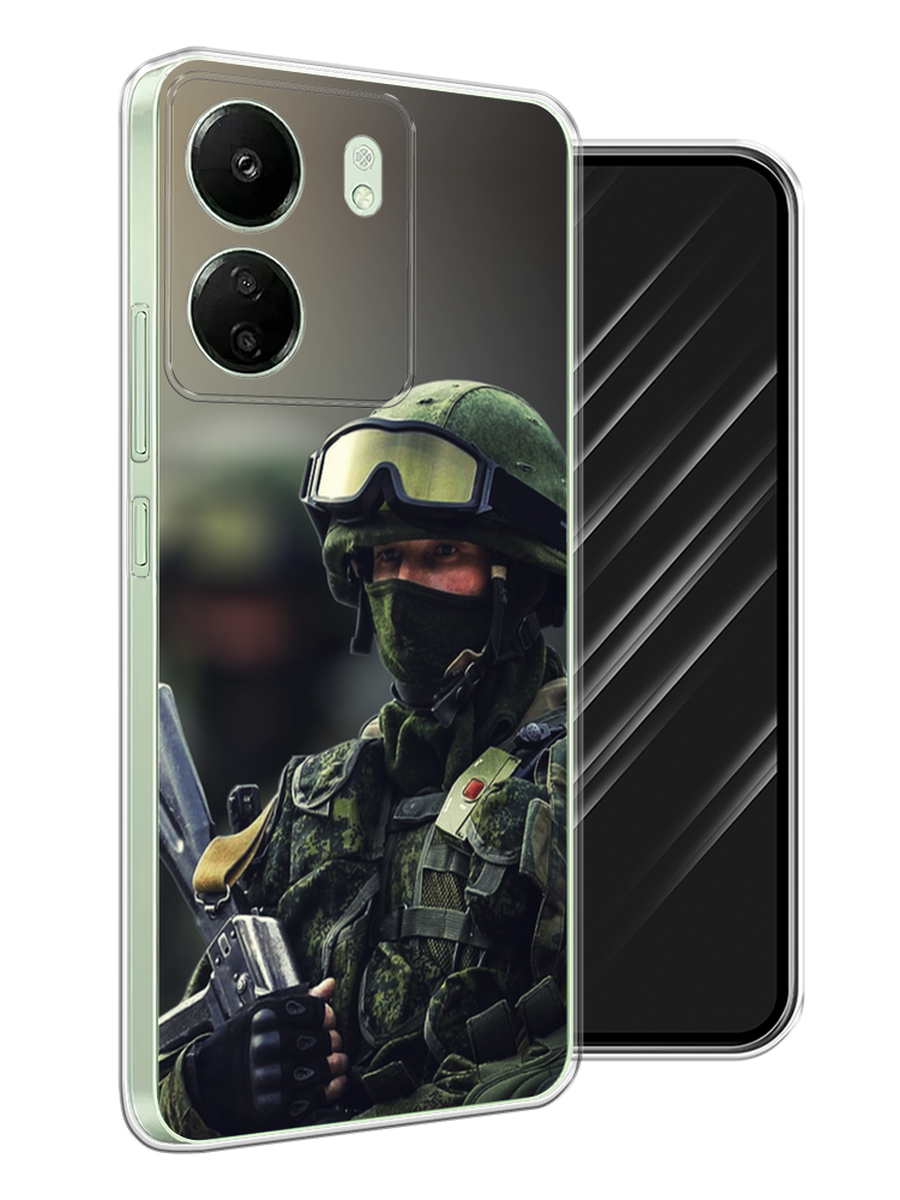 

Чехол Awog на Xiaomi Redmi 13C, Poco C65 "Солдат", Зеленый;серый, 320650-1