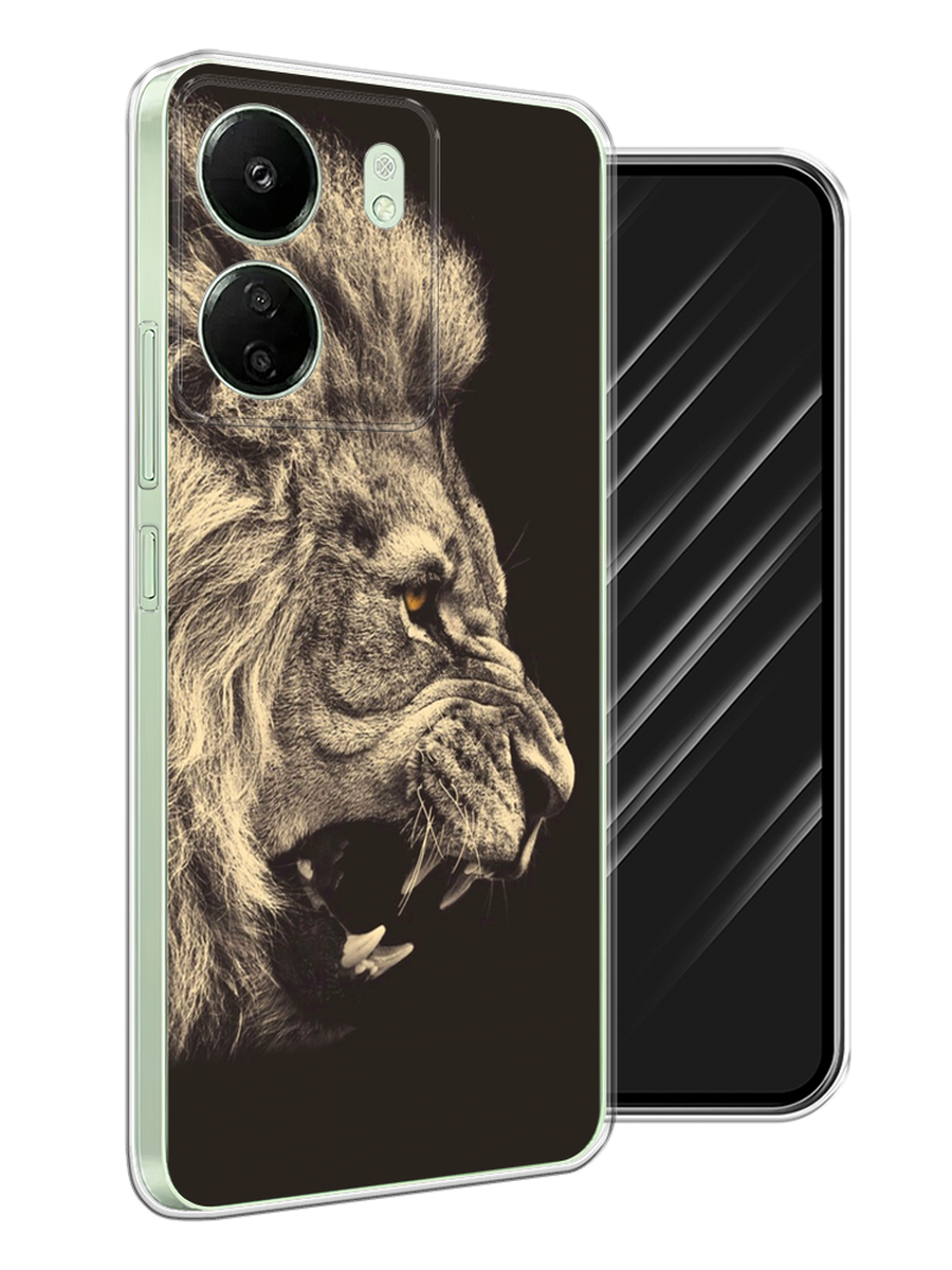 

Чехол Awog на Xiaomi Redmi 13C, Poco C65 "Львиный рык 2", Бежевый;черный, 320650-1