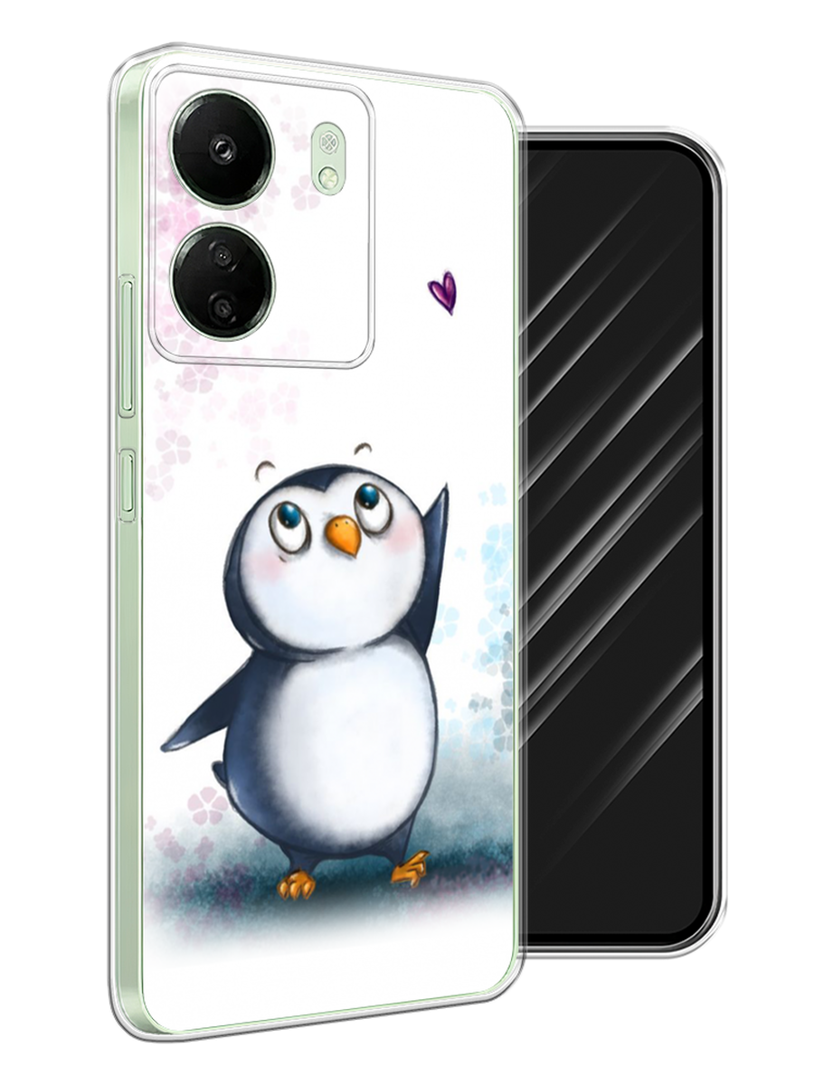 

Чехол Awog на Xiaomi Redmi 13C, Poco C65 "Пингвин и сердечко", Белый, 320650-1