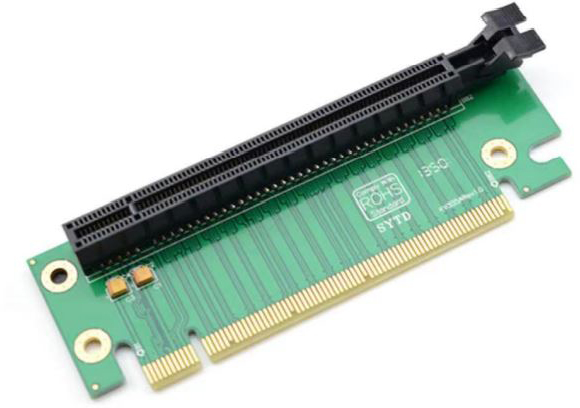 

Райзер-адаптер GSMIN SK19 PCI-E 16x (M) - 16x (F) 90° угловой